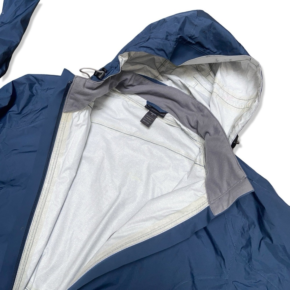 REI Co-op Rain Jacket Women's Blue Waterproof Hooded Shell Outdoor Size XL Long - Picture 3 of 9